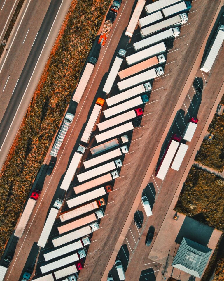 truck, parking spot, resting place